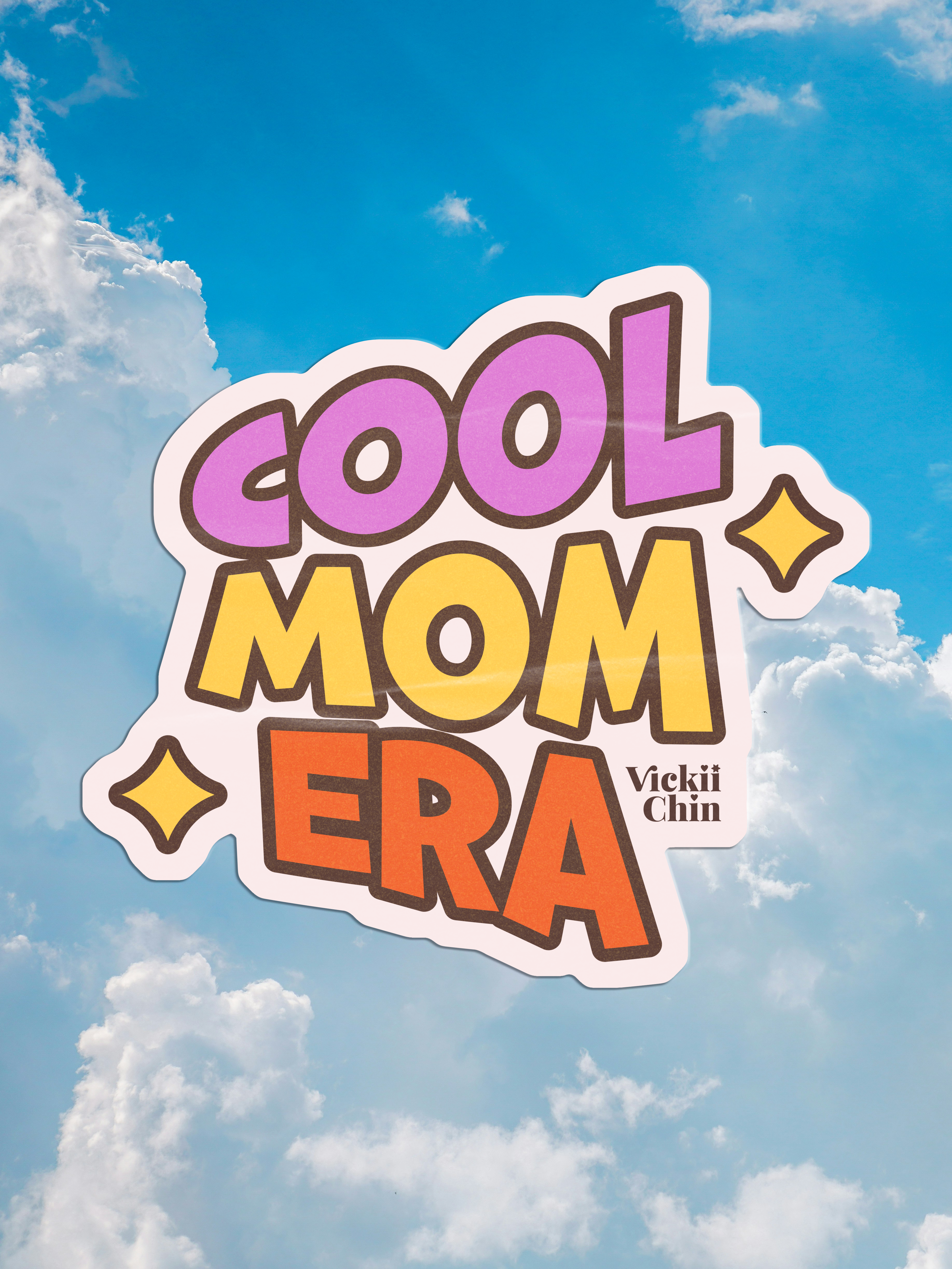 Cool Mom Era Sticker – Trendy Funny Quote for Moms | Mother's Day Gift | Aesthetic Mom Life Decal