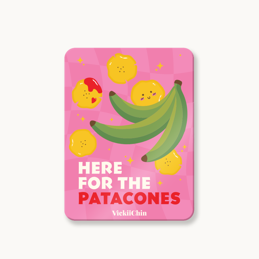 Imán Decorativo 3x4"- Here for the Patacones