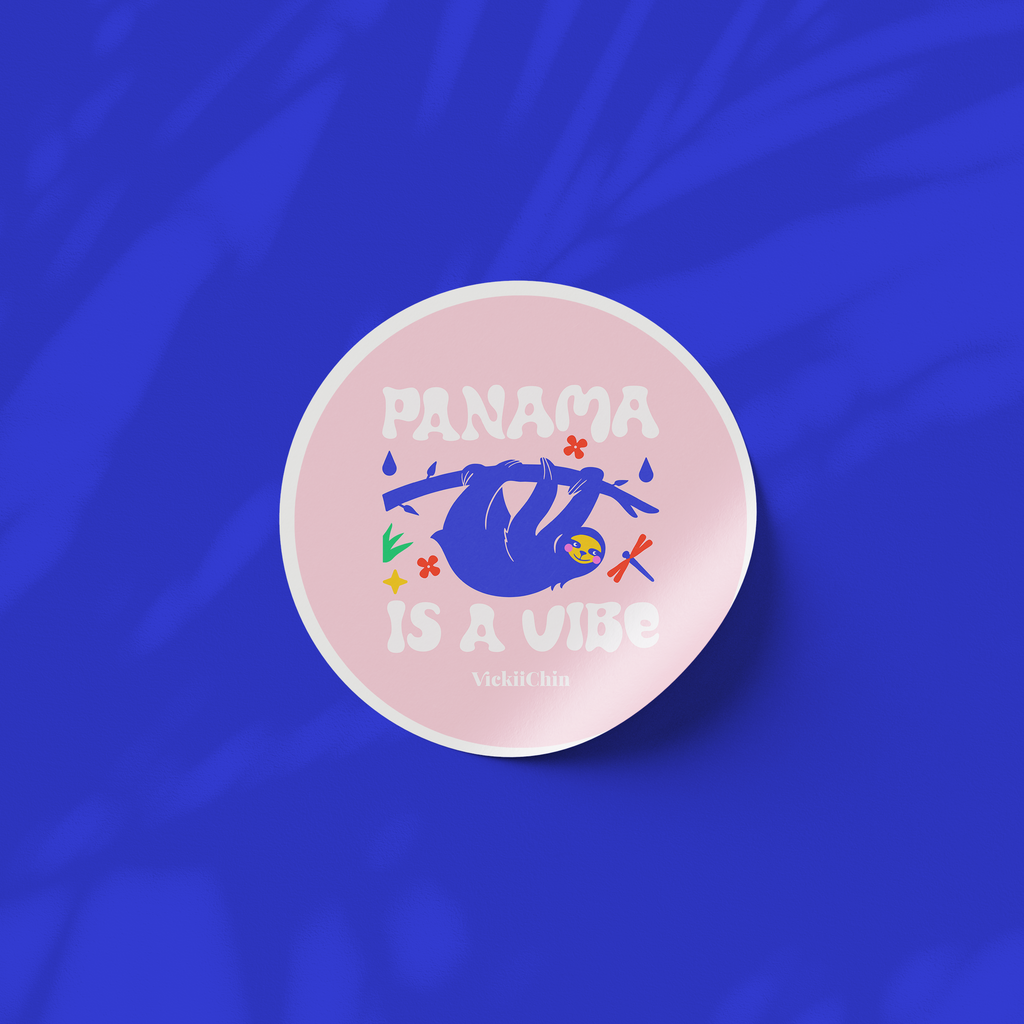 Panama Is a Vibe — Cute Sloth Sticker