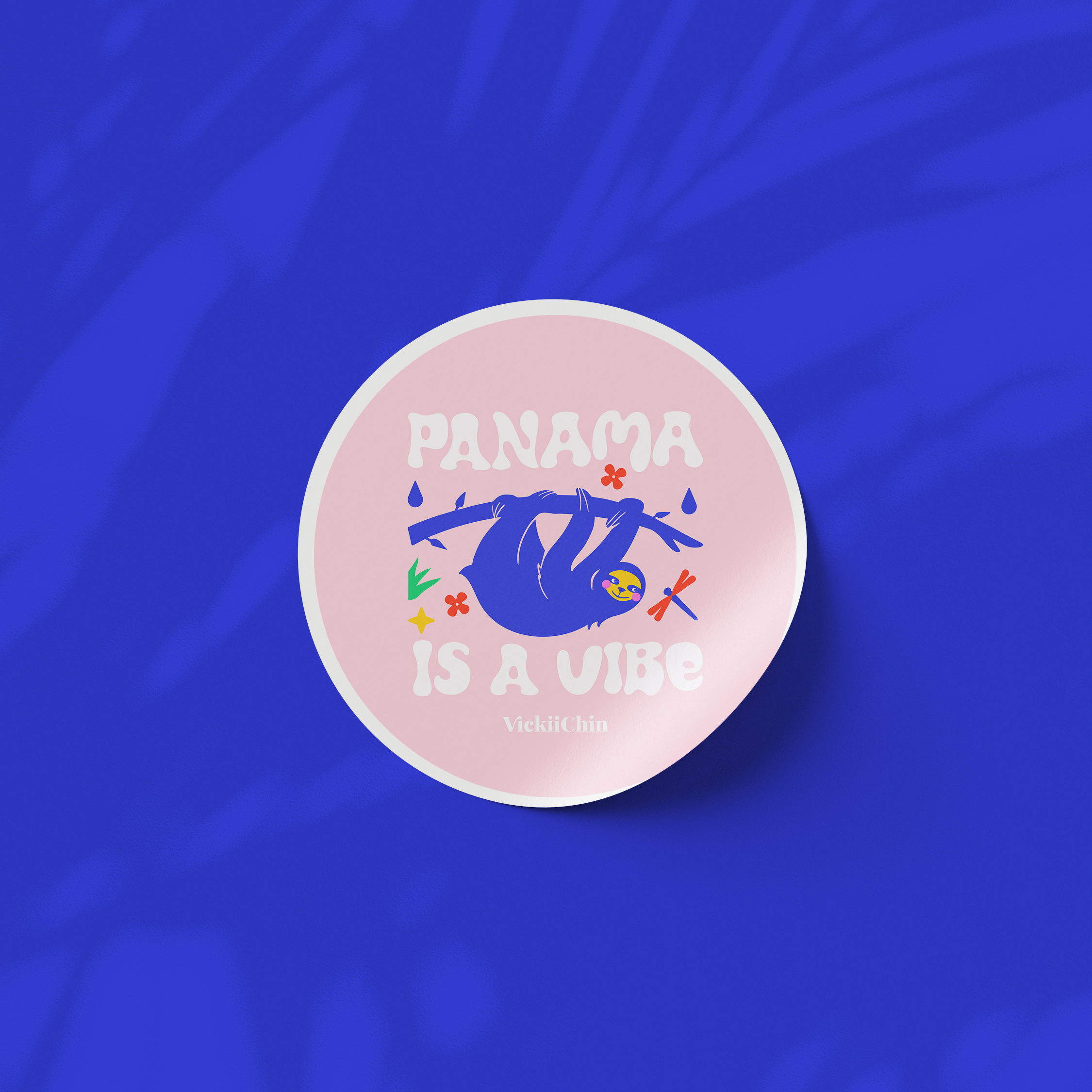 Panama Is a Vibe — Cute Sloth Sticker