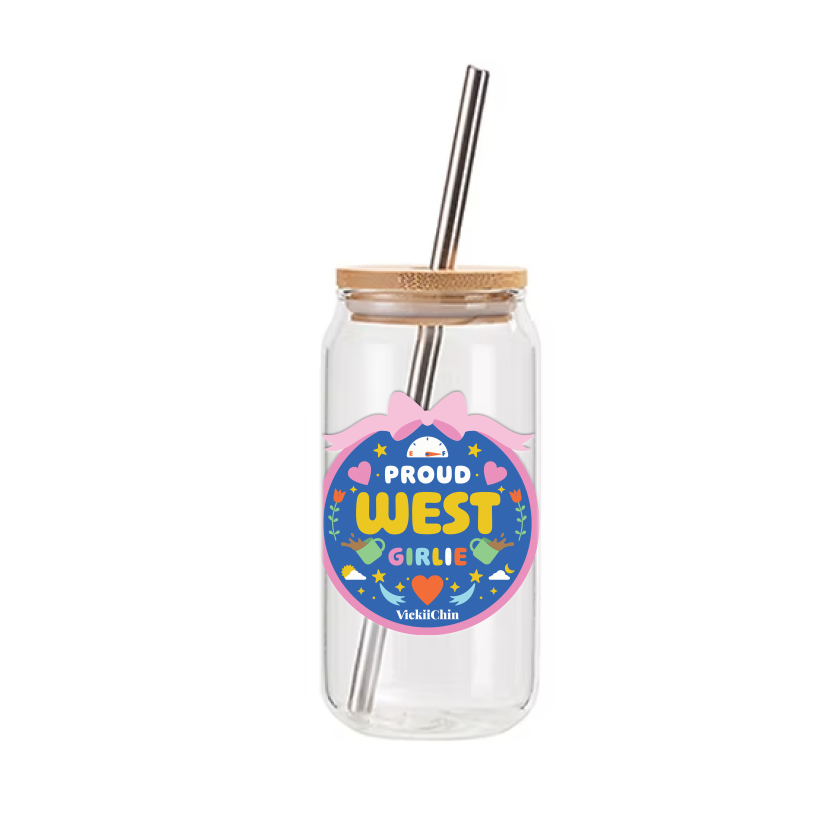 Vaso de vidrio 18oz – Proud West Girlie