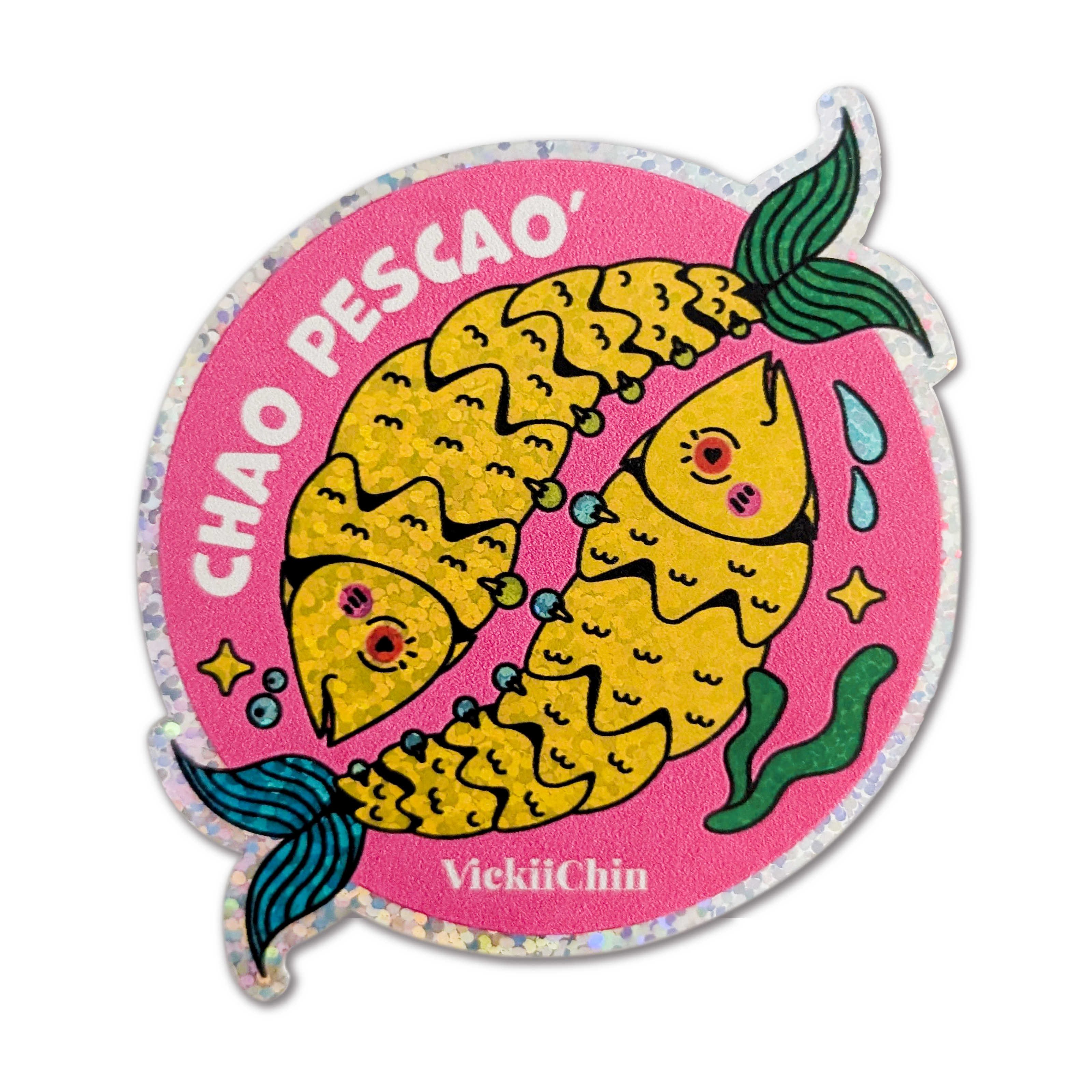 Sticker con Glitter 3" – Chao Pescao