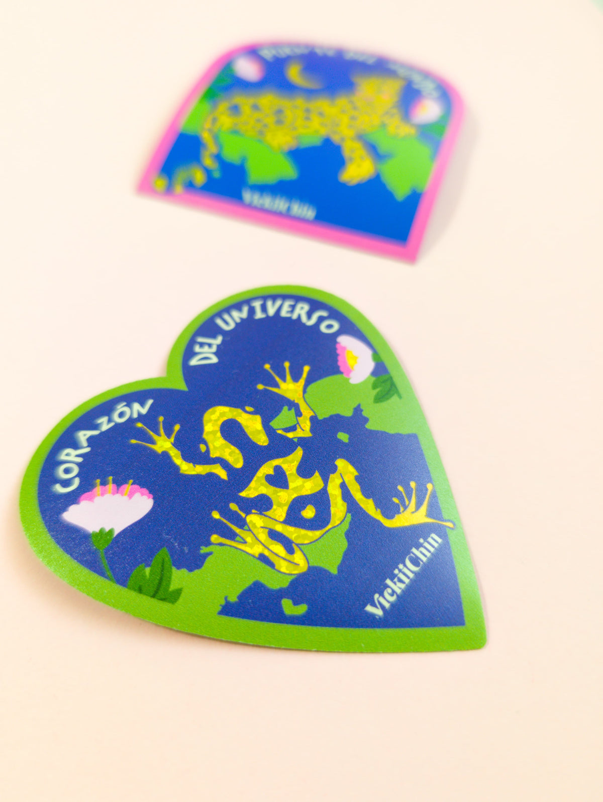 Sticker con Glitter 3" – Panamá Corazón del Universo