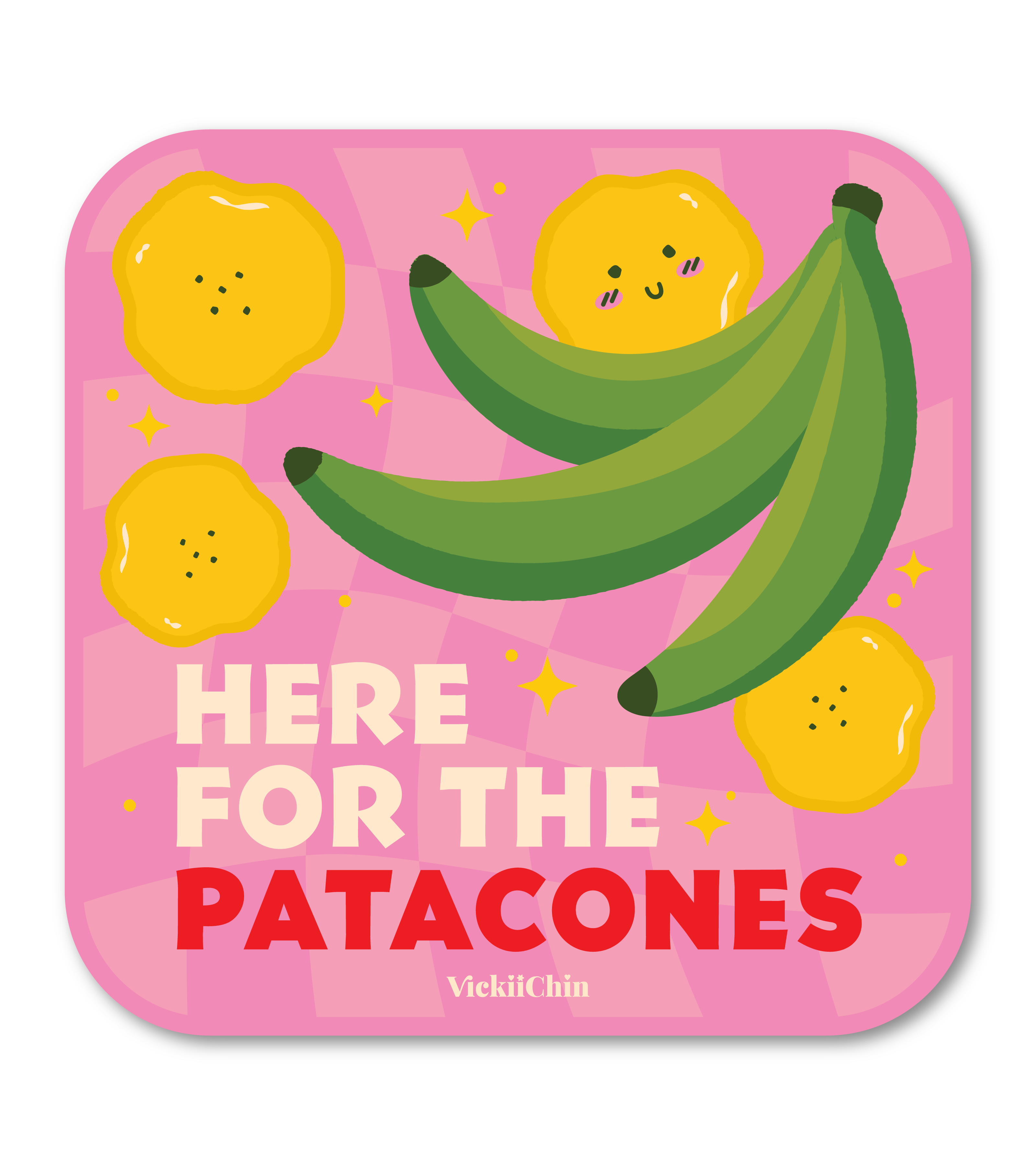 Sticker 2" – Here For The Patacones
