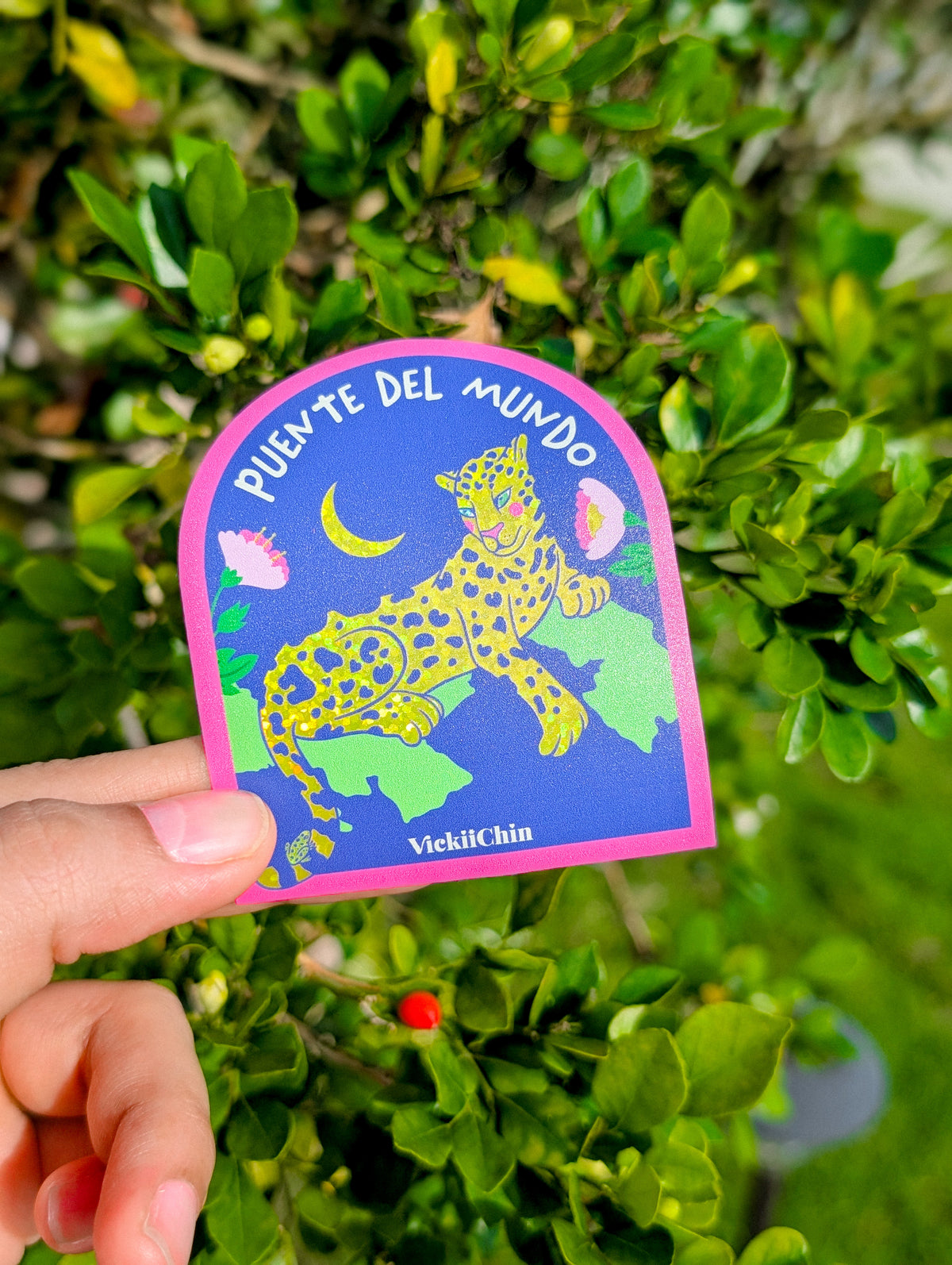 Sticker con Glitter 3" – Panamá Puente del Mundo