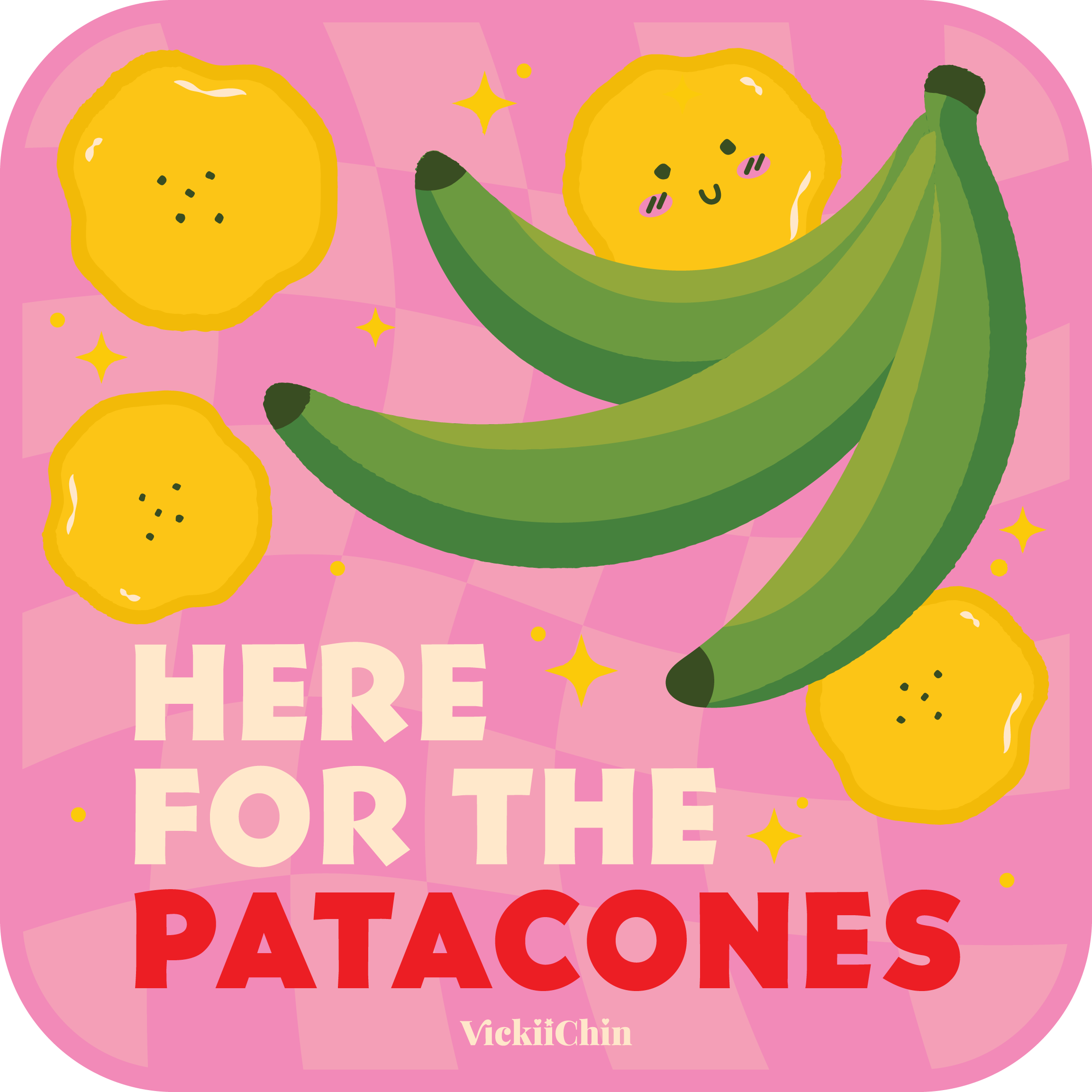 Sticker 2" – Here For The Patacones