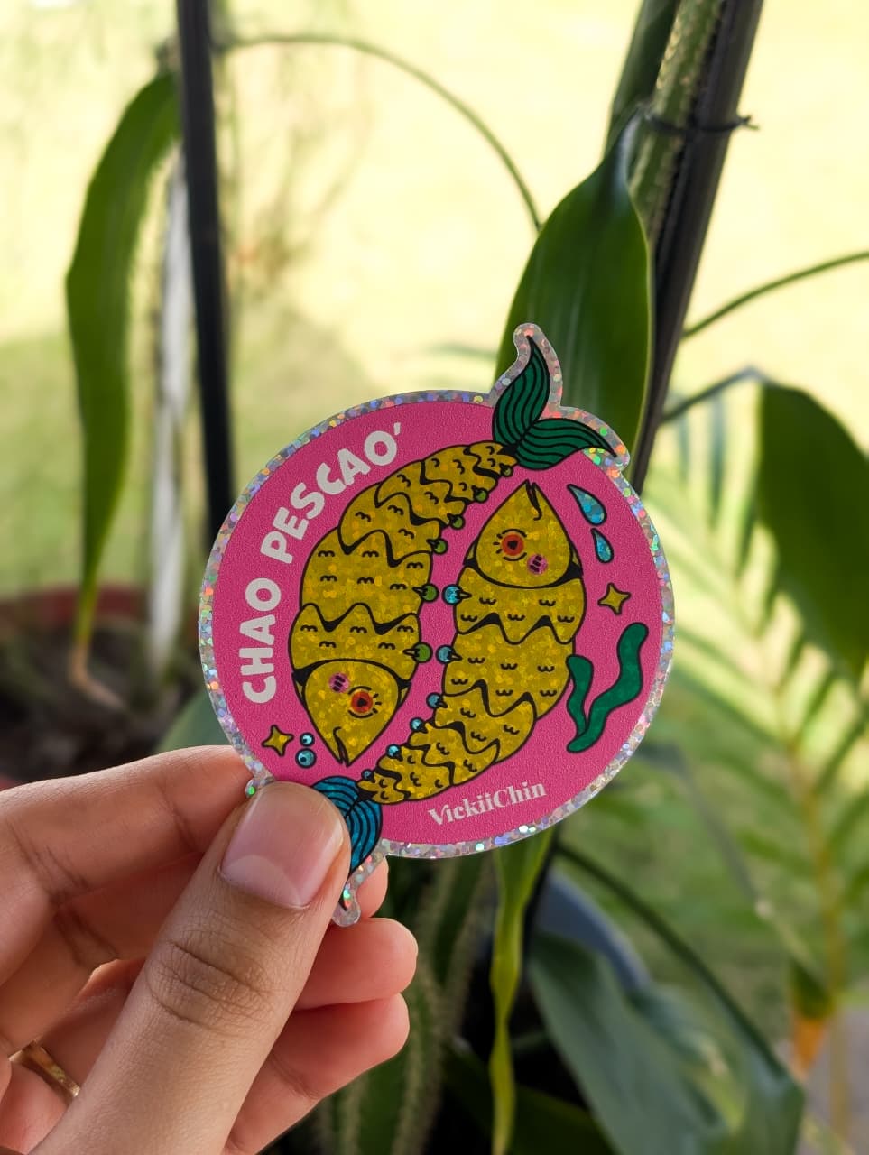 Sticker con Glitter 3" – Chao Pescao