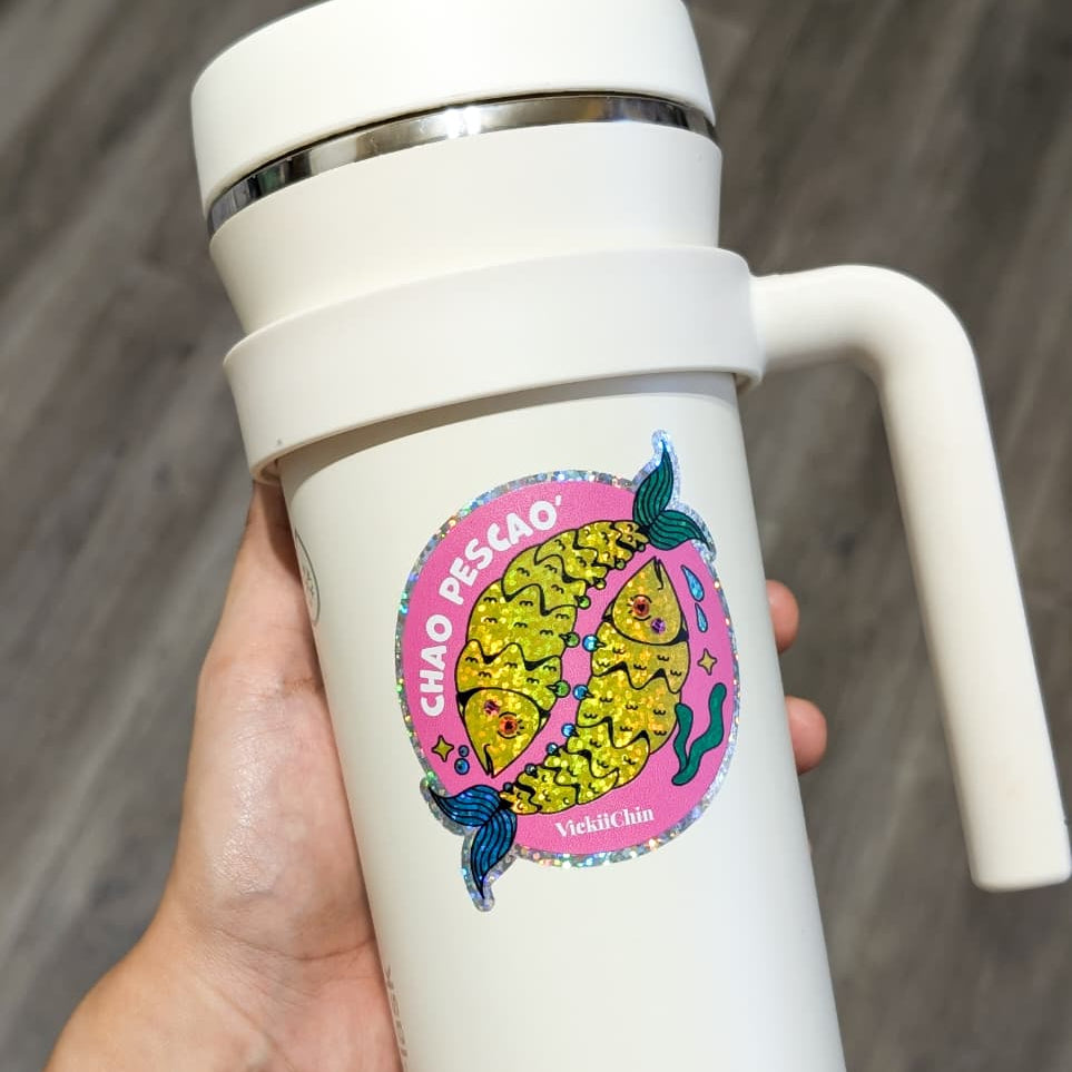 Sticker con Glitter 3" – Chao Pescao